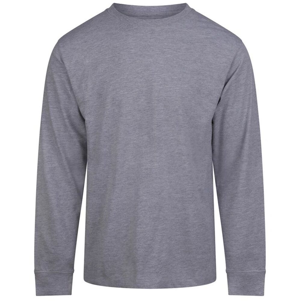 Awdis Unisex Adult Plain Long-Sleeved T-Shirt / Heather Grey